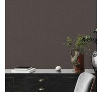 Galerie Fusion Black Linen Effect Textured Wallpaper