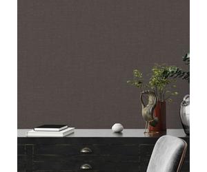Galerie Fusion Black Linen Effect Textured Wallpaper