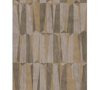 Galerie Fusion Brown Geo Point Wood Effect Motif A4 Wallpaper Sample