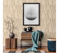 Galerie Fusion Brown Geo Point Wood Effect Motif Wallpaper
