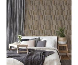 Galerie Fusion Brown Geo Point Wood Effect Motif Wallpaper