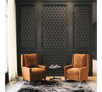 Galerie Fusion Brown Geometric Motif Wallpaper