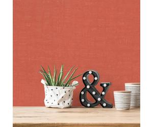 Galerie Fusion Orange Linen Effect Textured Wallpaper