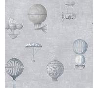 Galerie G56201 Steampunk Wallpaper, Silver/Dark Grey, Full roll (10M x 53 cm)
