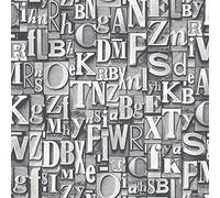 Galerie G56206 Steampunk Wallpaper, Silver/Grey, Full roll (10M x 53 cm)