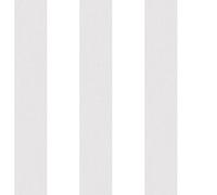 Galerie G67581 Smart Stripes 2, Wide Stripes Design Wallpaper, Light Grey/White, 10m x 53cm