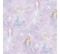 Galerie G78391 Tiny Tots 2 Mermaid Wallpaper, Purple/Glitter, 10m x 53cm