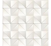 Galerie Geometrix Beige Tan Cubist Smooth A4 Wallpaper Sample