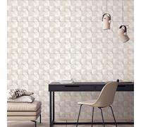 Galerie Geometrix Beige Tan Cubist Smooth Wallpaper