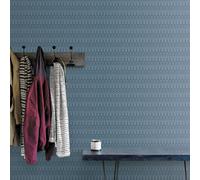 Galerie Geometrix Denim Blues Zig Zag Smooth Wallpaper