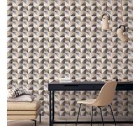 Galerie Geometrix Gold Black Cubist Smooth Wallpaper