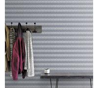Galerie Geometrix Navy Grey Zig Zag Smooth Wallpaper