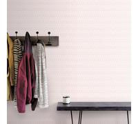 Galerie Geometrix Pink Grey Zig Zag Smooth Wallpaper