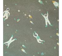 Galerie Great Kids Dark Green Smooth Glitter Super Space A4 Wallpaper Sample