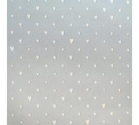 Galerie Great Kids Light Blue Smooth Glitter Hearts A4 Wallpaper Sample