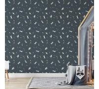 Galerie Great Kids Space Blue Smooth Glitter Super Space Wallpaper Roll