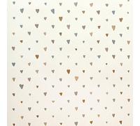 Galerie Great Kids White Smooth Glitter Colored Hearts A4 Wallpaper Sample