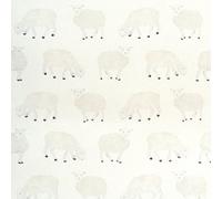 Galerie Great Kids White Smooth Glitter Sweet Sheep A4 Wallpaper Sample
