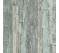 Galerie Green Drift Wood Effect Motif Wallpaper