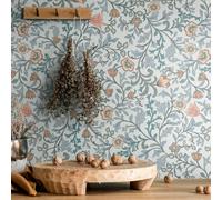 Galerie Heritage Blue Botanic Floral Wallpaper Roll