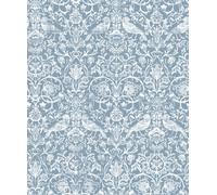 Galerie Heritage Blue Floral Damask A4 Wallpaper Sample