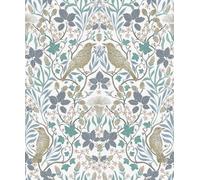 Galerie Heritage Blue Summer Garden Floral A4 Wallpaper Sample