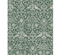 Galerie Heritage Green Floral Damask A4 Wallpaper Sample
