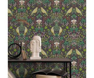 Galerie Heritage Purple Summer Garden Floral Wallpaper Roll