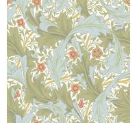 Galerie Hidden Treasures Blue Floral Granville Leaf A4 Wallpaper Sample