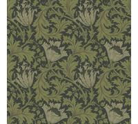 Galerie Hidden Treasures Green Anemone Floral A4 Wallpaper Sample