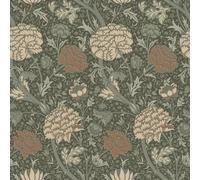 Galerie Hidden Treasures Orange Cray Floral Trail A4 Wallpaper Sample
