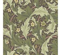 Galerie Hidden Treasures Purple Floral Granville Leaf A4 Wallpaper Sample