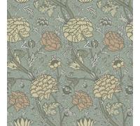 Galerie Hidden Treasures Turquoise Cray Floral Trail A4 Wallpaper Sample