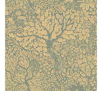 Galerie Hjarterum Collection Beige Olle Forest Leaf Motif A4 Wallpaper Sample
