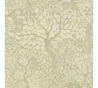 Galerie Hjarterum Collection Cream Olle Forest Leaf Motif A4 Wallpaper Sample