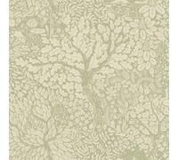 Galerie Hjarterum Collection Cream Olle Forest Leaf Motif Wallpaper Roll