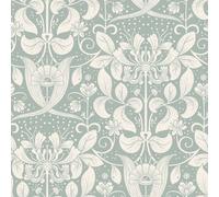 Galerie Hjarterum Collection Light Blue Berit Honeysuckle Trellis A4 Wallpaper Sample