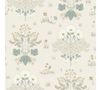 Galerie Hjarterum Collection Light Green Edla Wild Flower Field A4 Wallpaper Sample