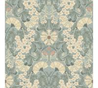 Galerie Hjarterum Collection Olive Ojvind Floral Swan A4 Wallpaper Sample