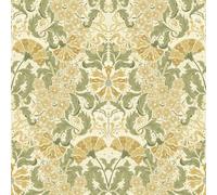 Galerie Hjarterum Collection Red Ojvind Floral Swan A4 Wallpaper Sample