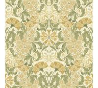 Galerie Hjarterum Collection Red Ojvind Floral Swan Wallpaper Roll
