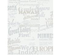 Galerie Home Collection White Travel Graphics A4 Wallpaper Sample