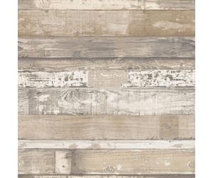 Galerie Homestyle Beige Brown Beachwood Smooth Wallpaper