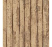 Galerie Homestyle Black Brown Log Cabin Smooth A4 Wallpaper Sample