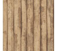 Galerie Homestyle Black Brown Log Cabin Smooth Wallpaper
