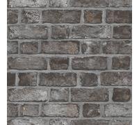 Galerie Homestyle Black Farmhouse Brick Smooth A4 Wallpaper Sample