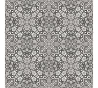 Galerie Homestyle Black Silver Floral Tile Smooth A4 Wallpaper Sample
