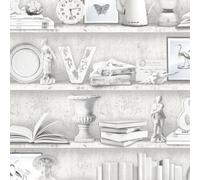 Galerie Homestyle Blue Grey Curio Cabinet Smooth Wallpaper