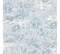 Galerie Homestyle Blue Grey Ocean Coral Smooth A4 Wallpaper Sample