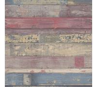 Galerie Homestyle Red Navy Beachwood Smooth A4 Wallpaper Sample
